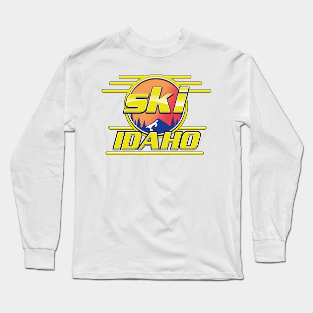 Ski Idaho 80s logo Long Sleeve T-Shirt by nickemporium1